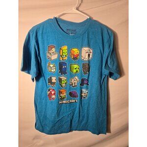 Mojang Minecraft Boys Tshirt Shirt Blue Size XL Jinx